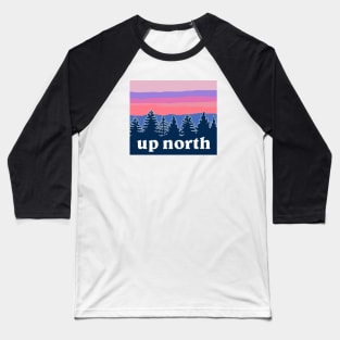 Blush Sunset Up North Baseball T-Shirt